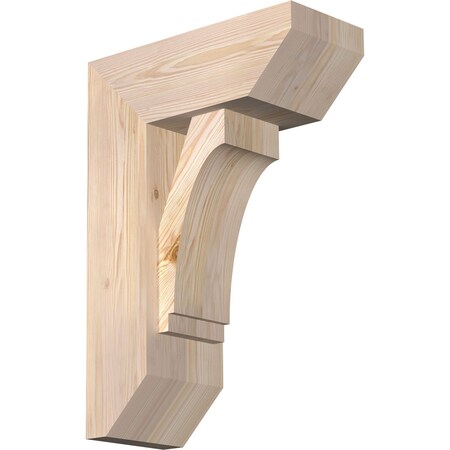 Ekena Millwork Imperial Slat Smooth Bracket w/ Offset Brace, Douglas Fir, 7 1/2"W x 18"D x 26"H BKT0806X18X26IMP06SDF